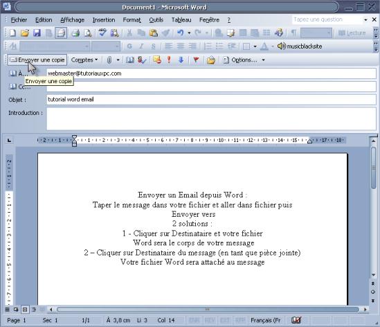 mail Word vers destinataire