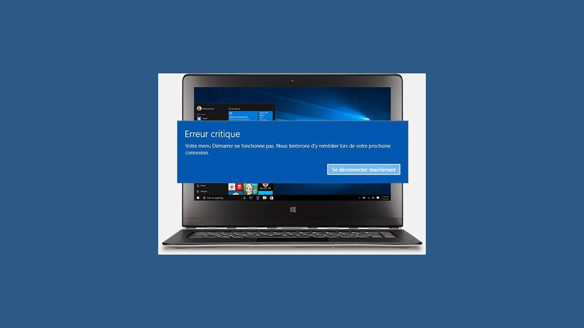 Erreur Cortana Windows 10
