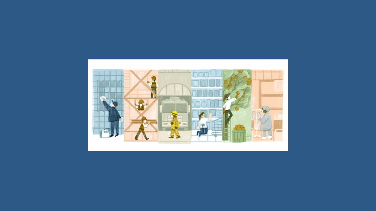 Doodle fête du Travail 2021 sur Google