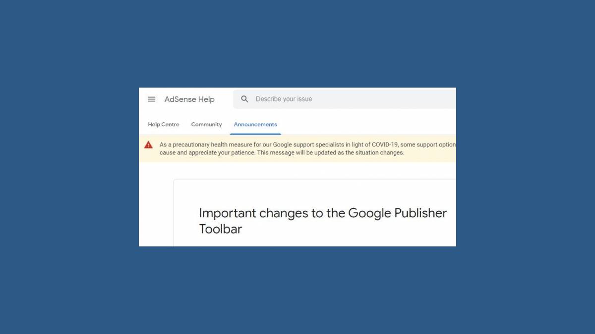  La fin du plugin Google Publisher Toolbar